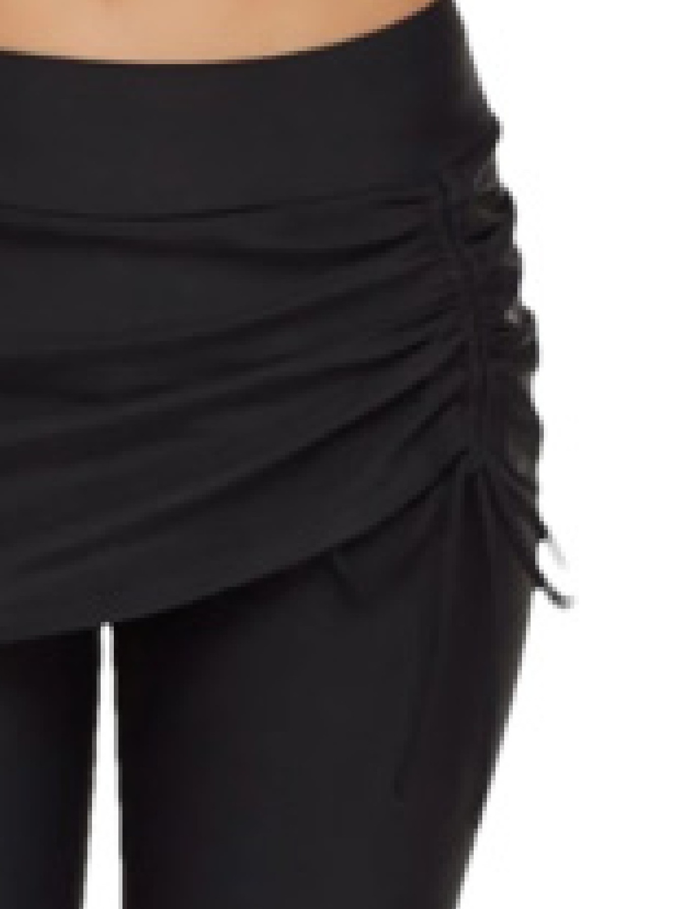PrAna Remy Skirted Capri Leggings Active Yoga Ruched Sides Black Women Size  XL