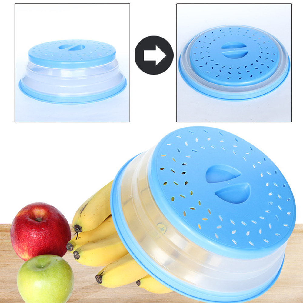 Microwave Food Cover Vented Silicone Dish Plate Lid Collapsible