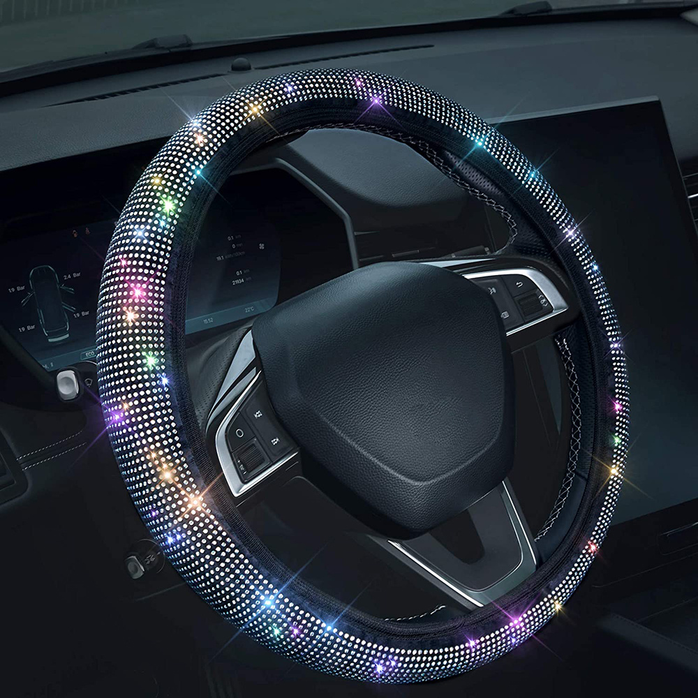 Crystal Artificial Diamond Car Steering Wheel Cover Car Decoration  Accessories Temu Bahrain