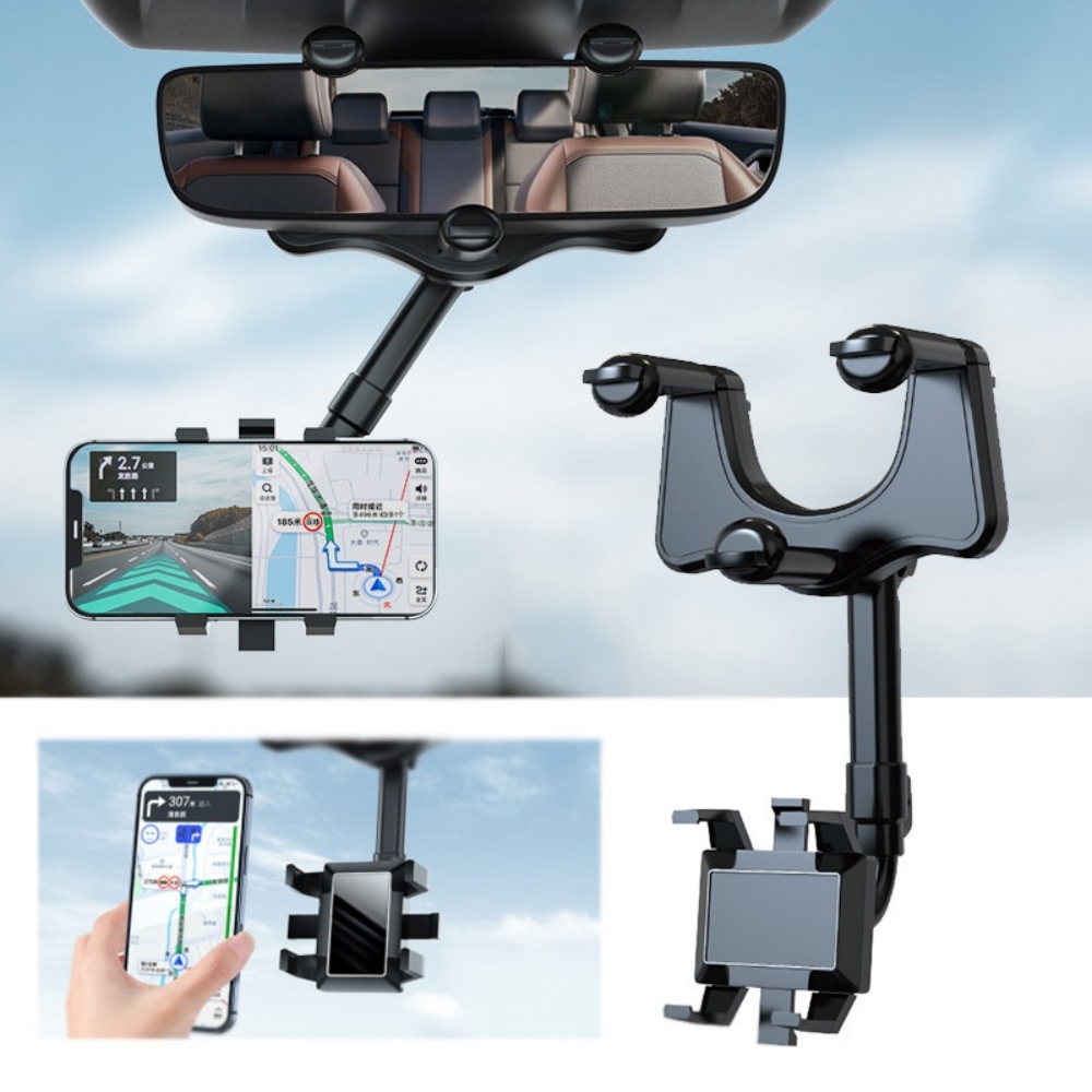 rear view mirror cell phone holder