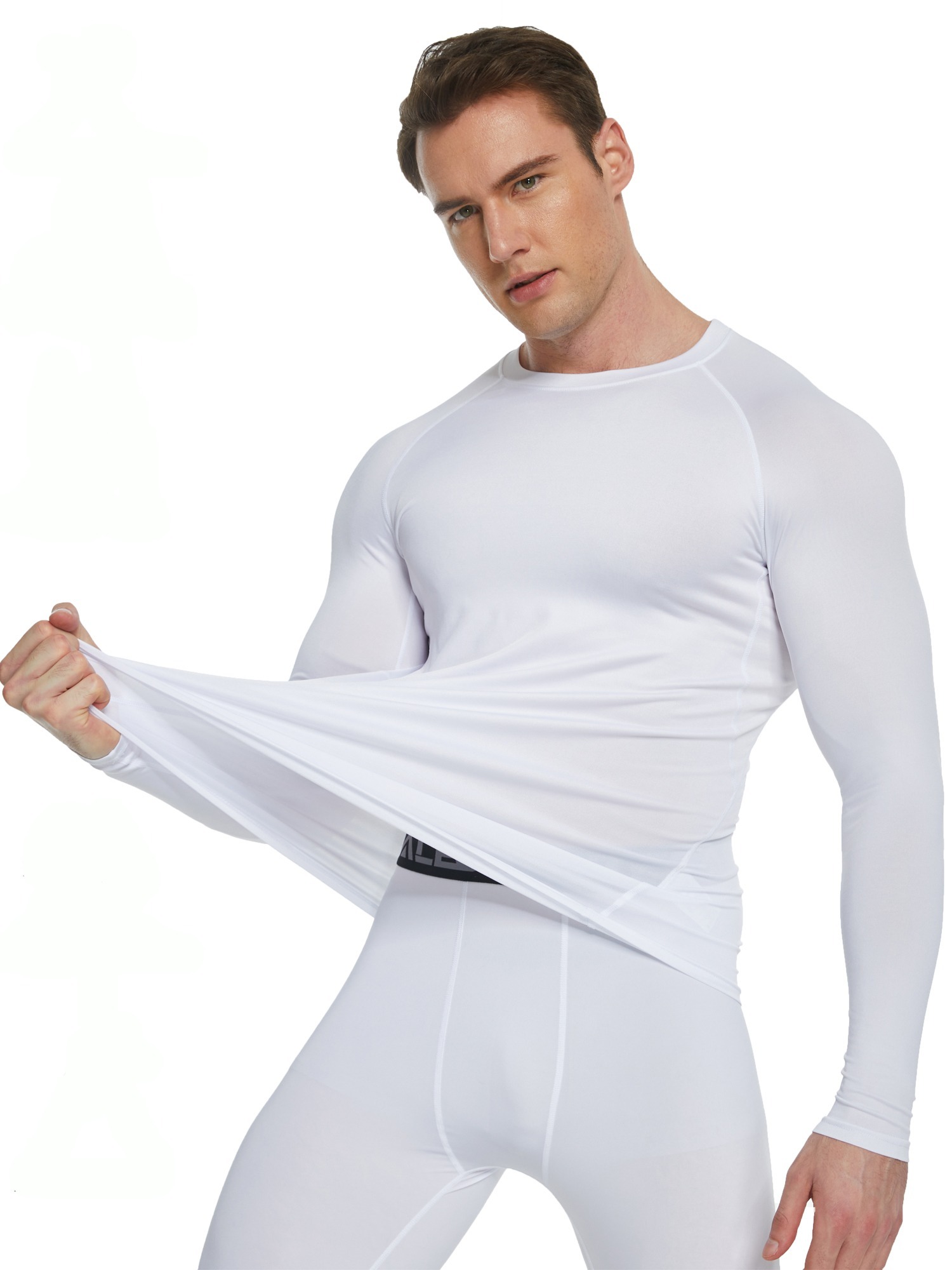 TELALEO Men's Thermal Long Sleeve Compression Shirts, Winter Gear Sports  Base-Layer Top Bottom Sets S : : Clothing, Shoes & Accessories