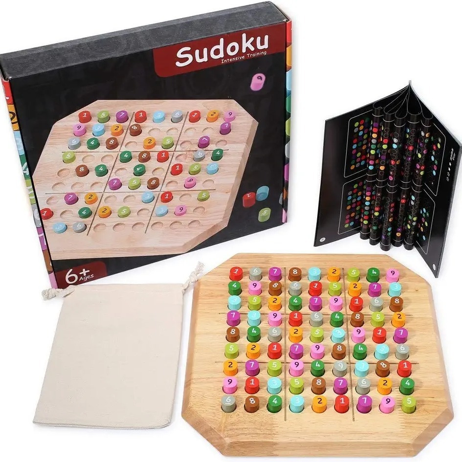 Tabuleiro de Sudoku Tabuleiro de Sudoku Tabuleiro de Quebra-cabeça  Pai-Filho Tabuleiro de Sudoku de Plástico Crianças Estudantes Brinquedo  Interativo de Jogo de Mesa(cor de rosa)