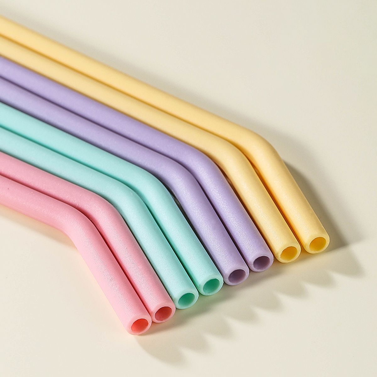 Silicone Straw Tips for Stainless Steel 100pcs Multicolored Reusable Silicone Tip for Metal Rubber Straws Covers with Individually Wrapped | Food