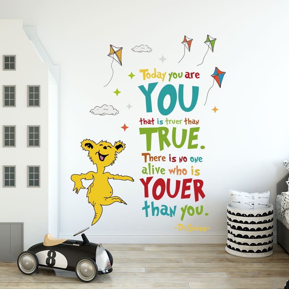 Seuss Children's Sayings Wall Stickers Removable Window Stickers ...