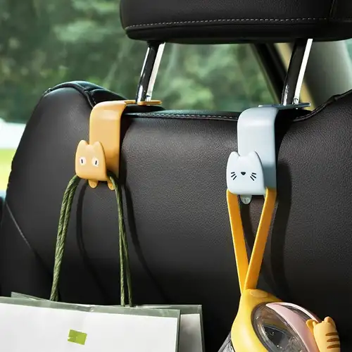 Car Purse Hook, 2 In 1 Car Headrest Hooks Car Seat Hooks Durable Car Purse  Holder Hanger Universal Car Hanger For Purses Bags Coats