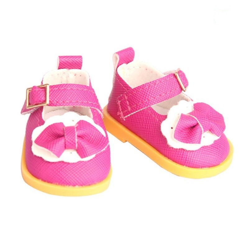 Image of 5 Cm Faux Leather Doll Shoes For 14-inch American Exo Dolls, Diy Mini Shoe Accessories.