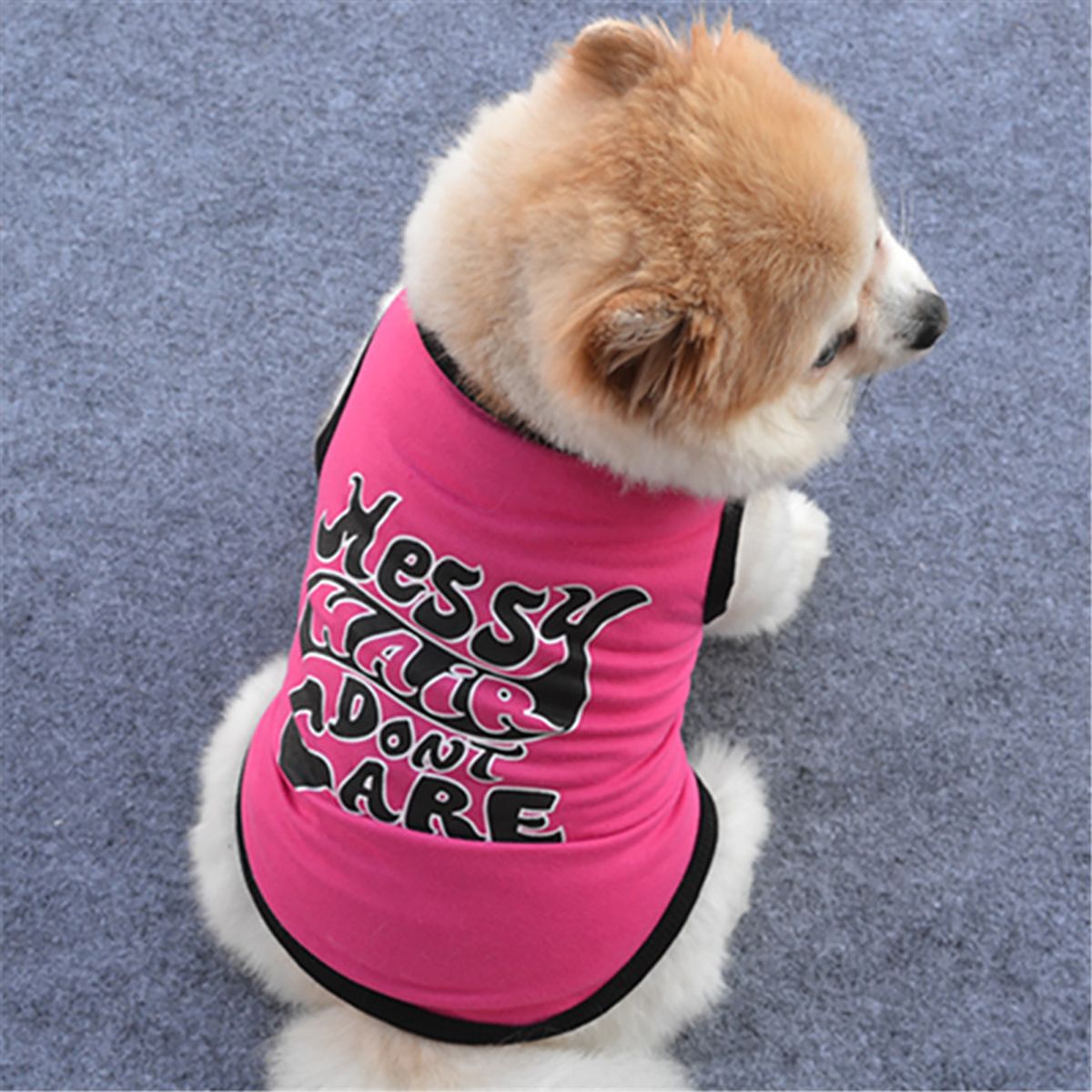 1pc Pet Messy Hair Don't Care Printed Sleeveless Outfit For Small Medium  Dogs - Pet Supplies - Temu