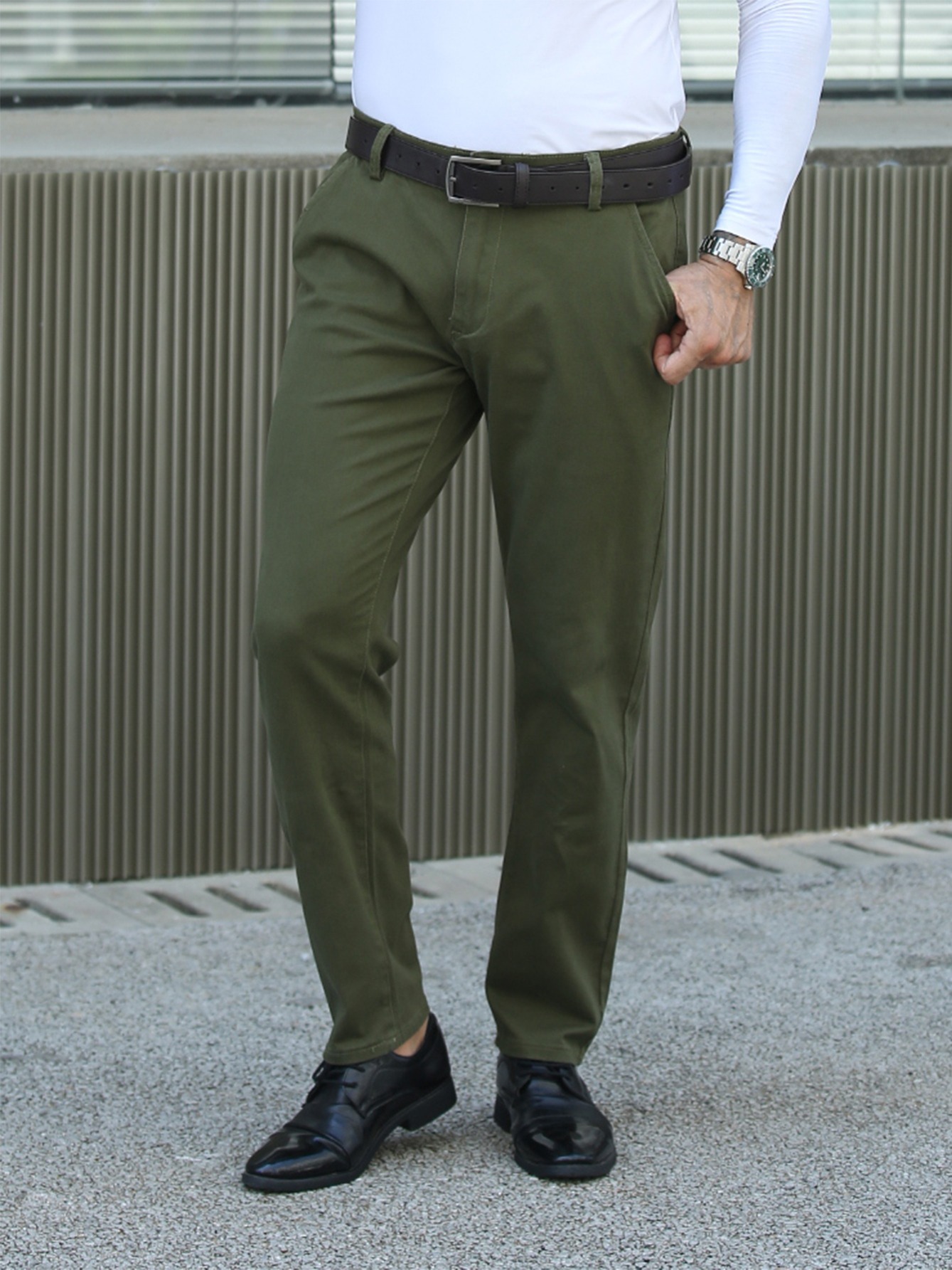 Olive Green Pants Men - Temu