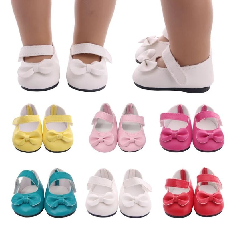 7 3 5cm Doll Shoes With Bow Tie Suitable For 18 Inch American Girl Doll 43 Cm Baby Gift Not Include Doll