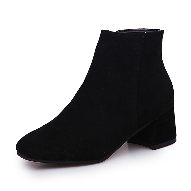 short block heel boots