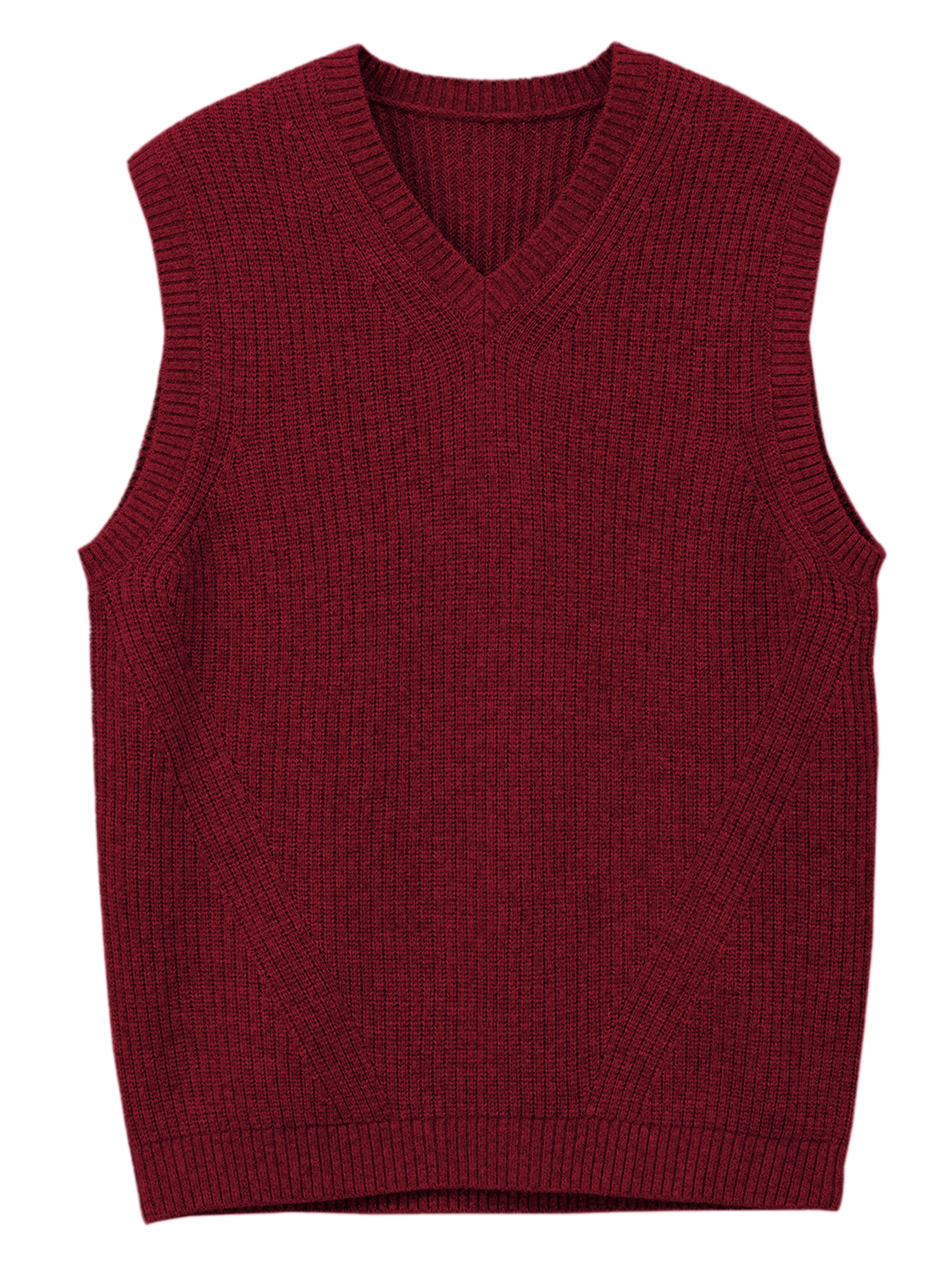 Men's V Neck Sweater Vest Pullover Solid Color Sleeveless - Temu United ...