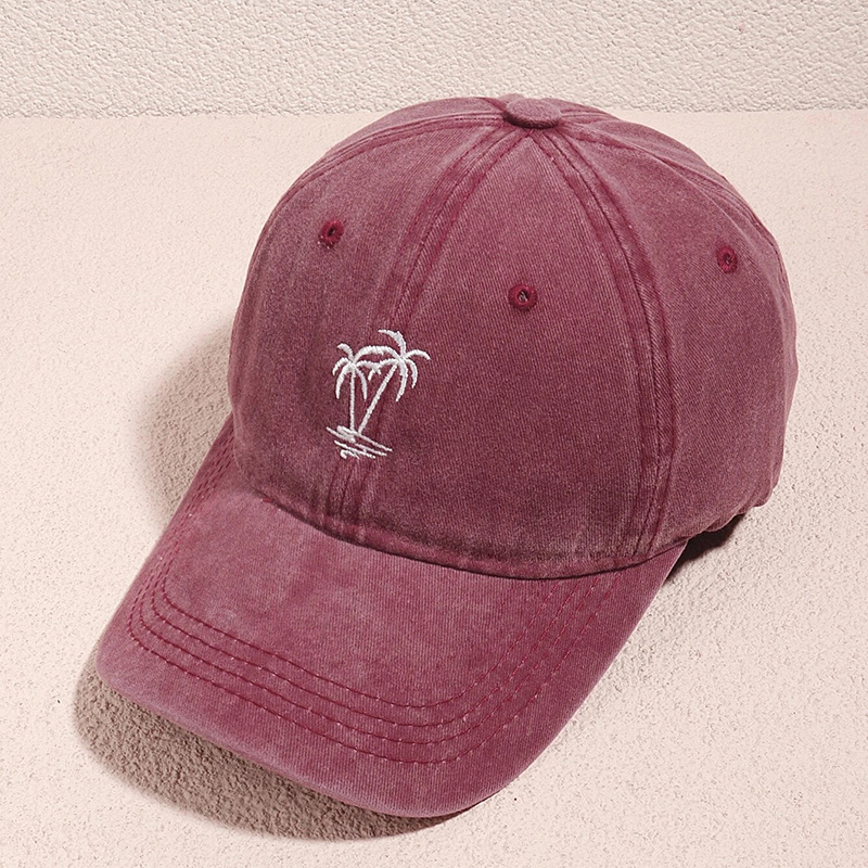 Embroidered Coconut Washed Baseball Cap