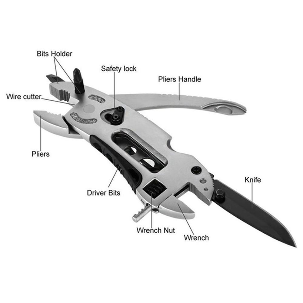 Crescent Wrench Screwdriver Knife Blade Multi-tool 