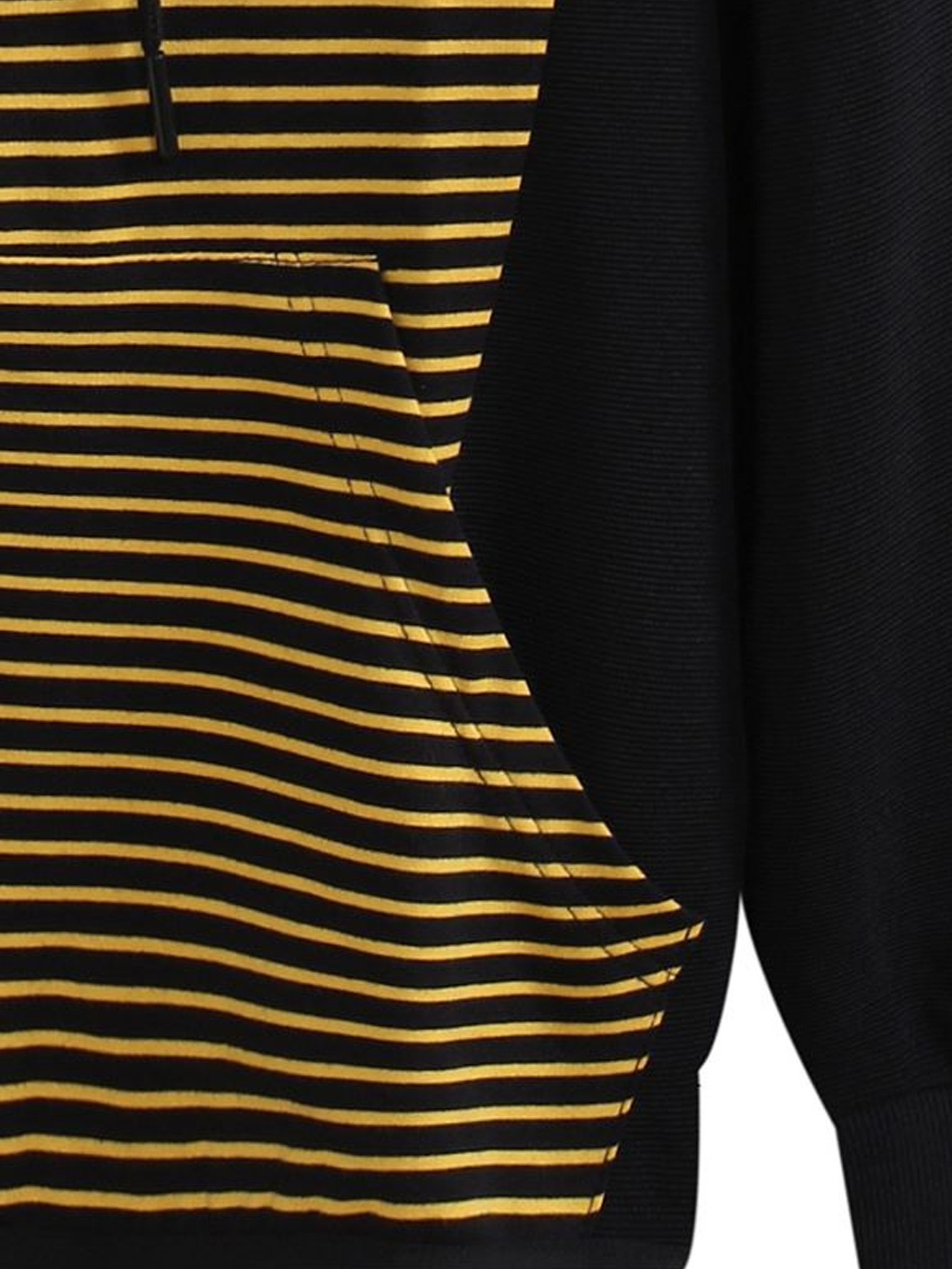 Black and yellow online striped hoodie