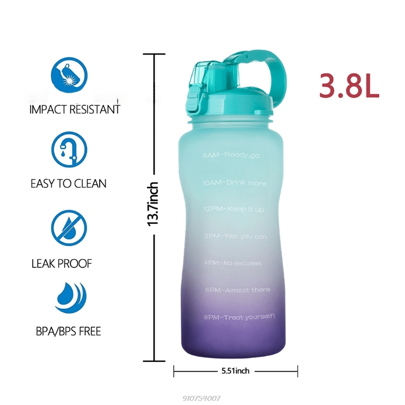 BPA Free Plastic Bottle - 1 Litre - Teal