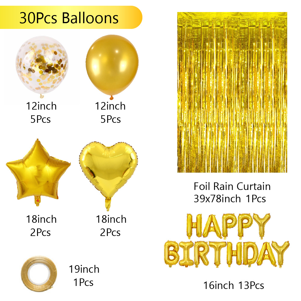 Acheter Ballons en Latex avec lettres de joyeux anniversaire