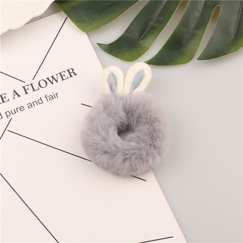 Rabbit Ears Plush Hair Tie Hair Rubber Band Hair Accessories Temu