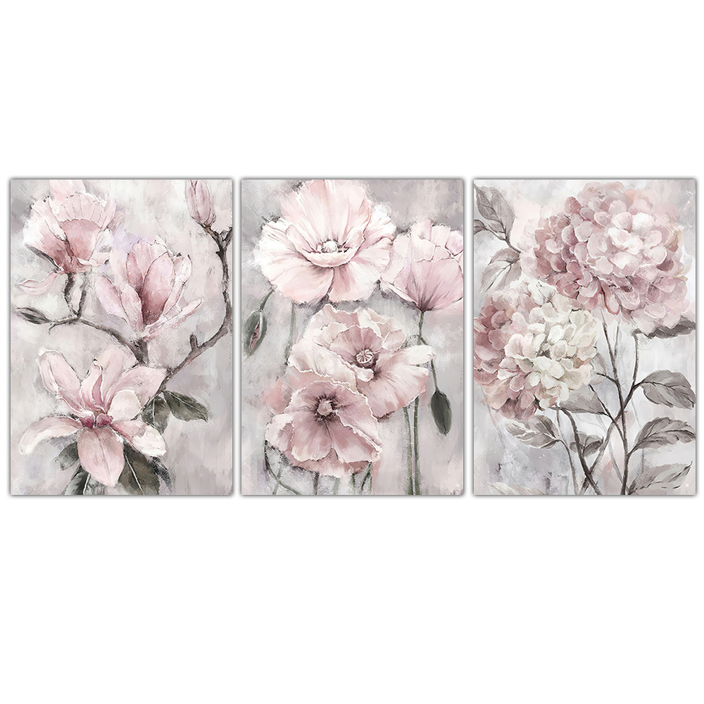 Flowers Posters Frameless Wall Art Canvas Flowers Canvas - Temu