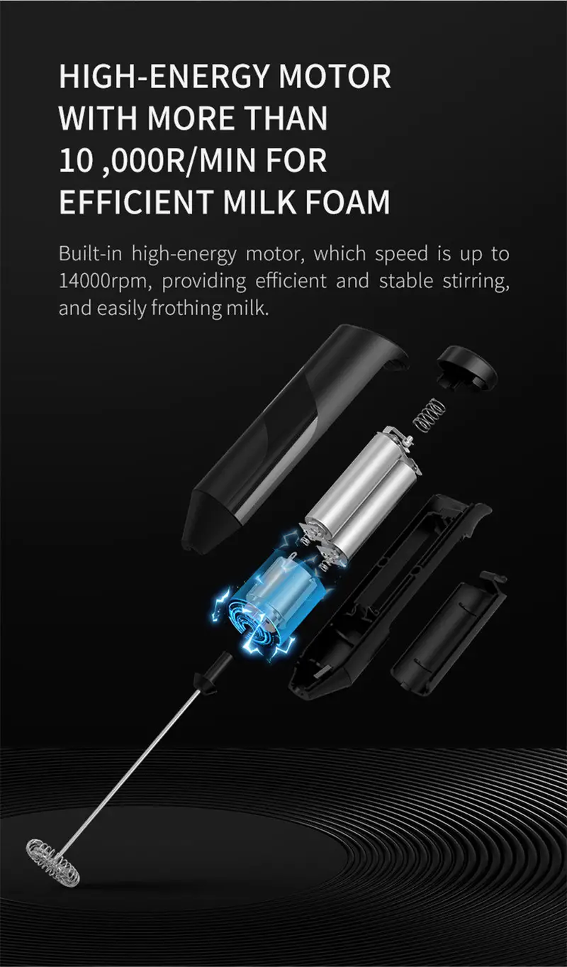 milk frother set with base handheld cappuccino maker coffee foamer egg beater chocolate stirrer mini portable food blender kitchen whisk tool details 3