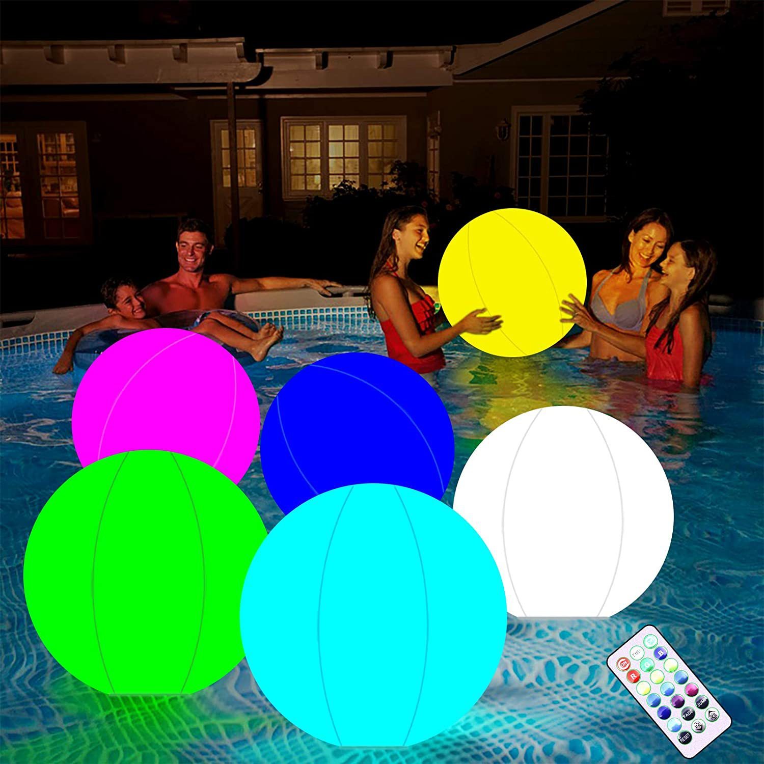 

Light Up The Night With A Remote-controlled Color-changing Led Beach Ball - Perfect For Parties & Concerts! Christmas, Halloween, Thanksgiving Gifts