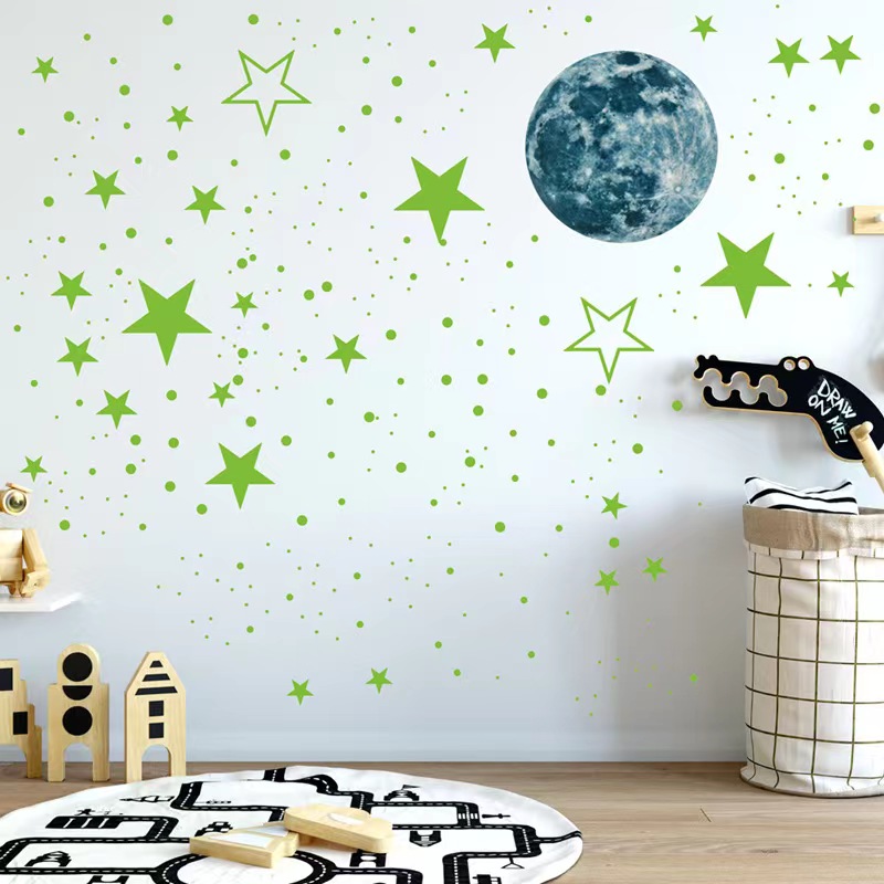 nacnic 1.2 in estrellas luminosas 3D fluorescentes pegatinas de pared  decoración del hogar estrellas fluorescentes pegatinas de pared calcomanías  de