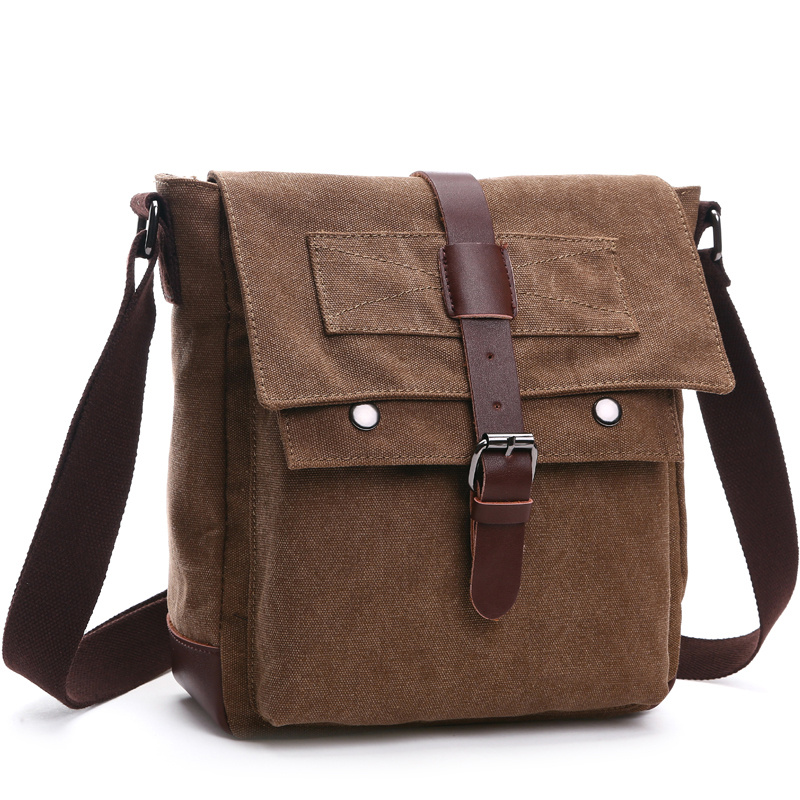 Men's Small Business Style PU Leather Crossbody Bag