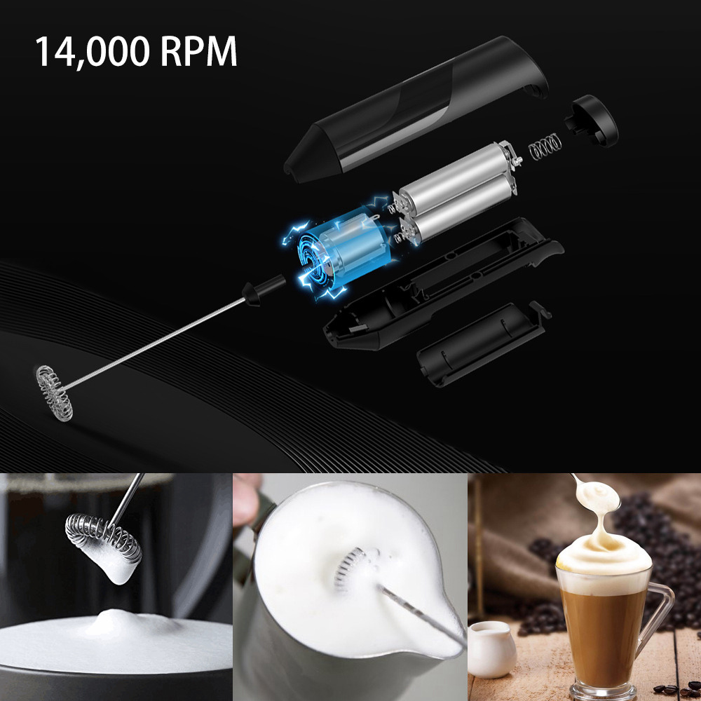 Milk Frother Set With Base Handheld Cappuccino Maker Coffee Foamer Egg  Beater Chocolate Stirrer Mini Portable Food Blender Kitchen Whisk Tool -  Temu