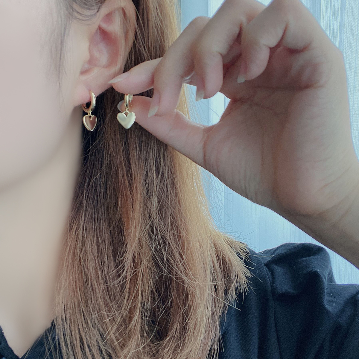 14K Gold Heart Drop Earrings | One Size | Earrings Drop Earrings | Valentine's Day
