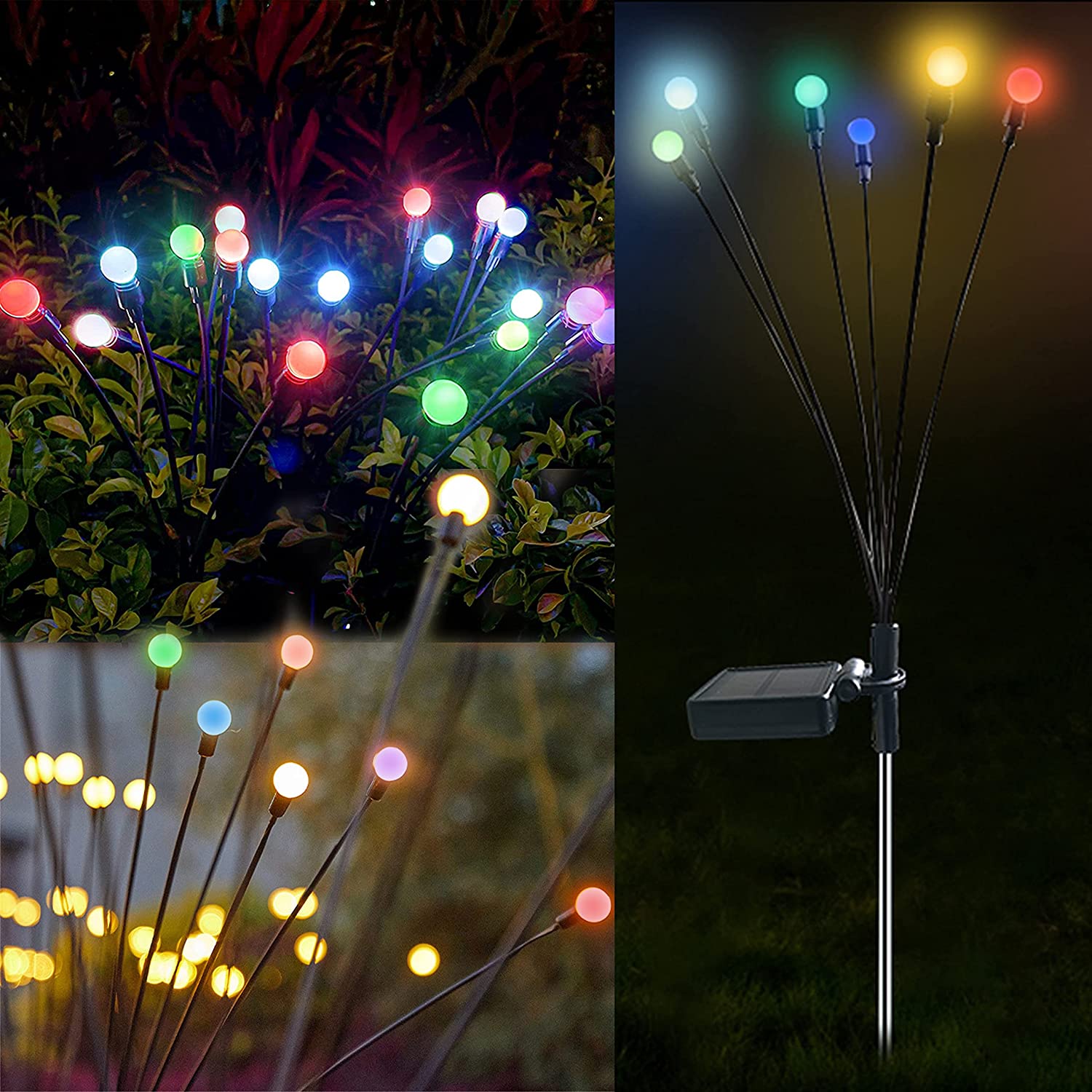 firefly 4 pack ground solar lights