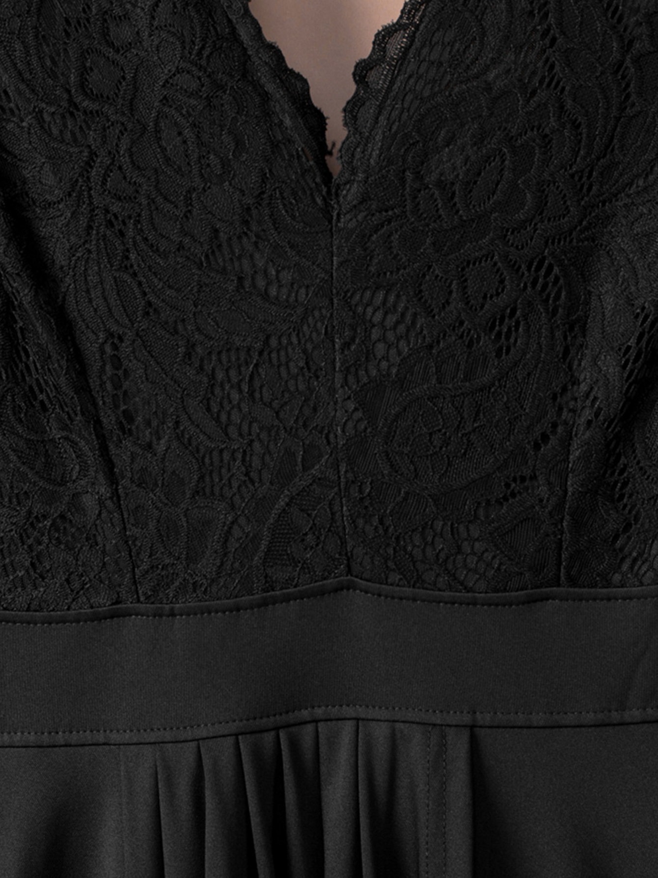 Lace panel sleeveless outlet black high low dress