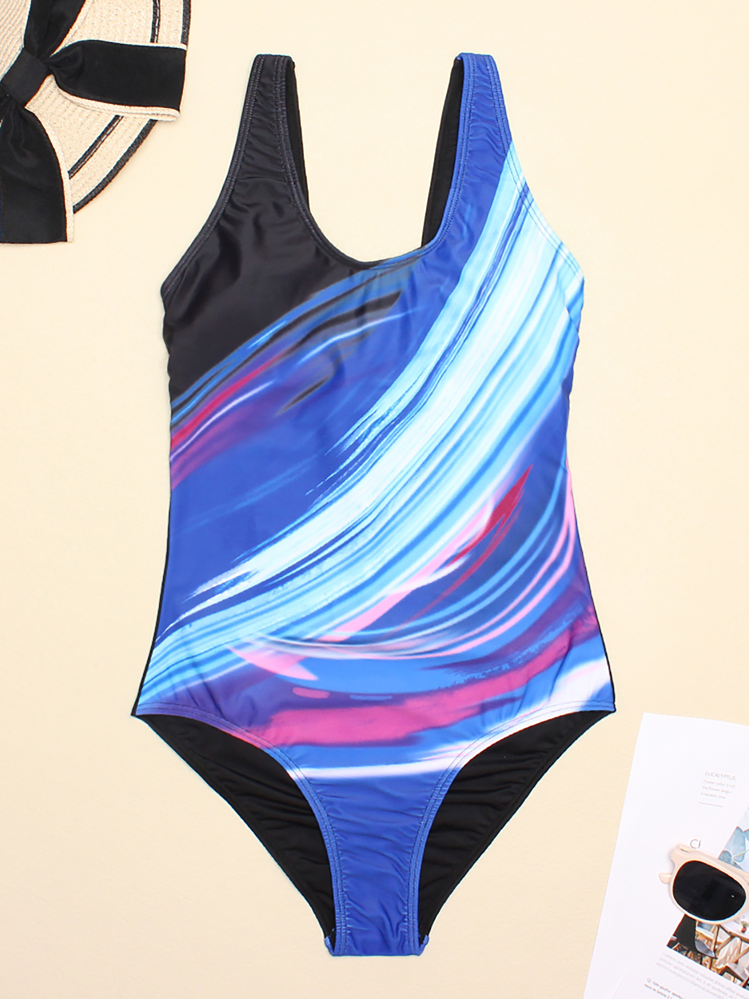 Colorful Tummy Control Swimsuit Scoop Neck Bathing - Temu United