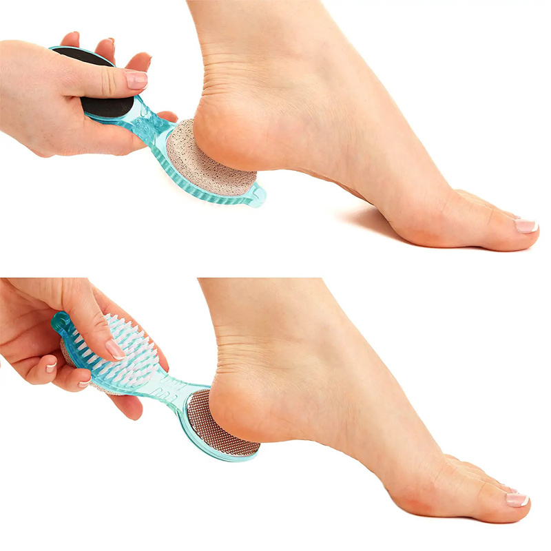 Foot File Scrubber With Wooden Handle Callus Remover Feet - Temu