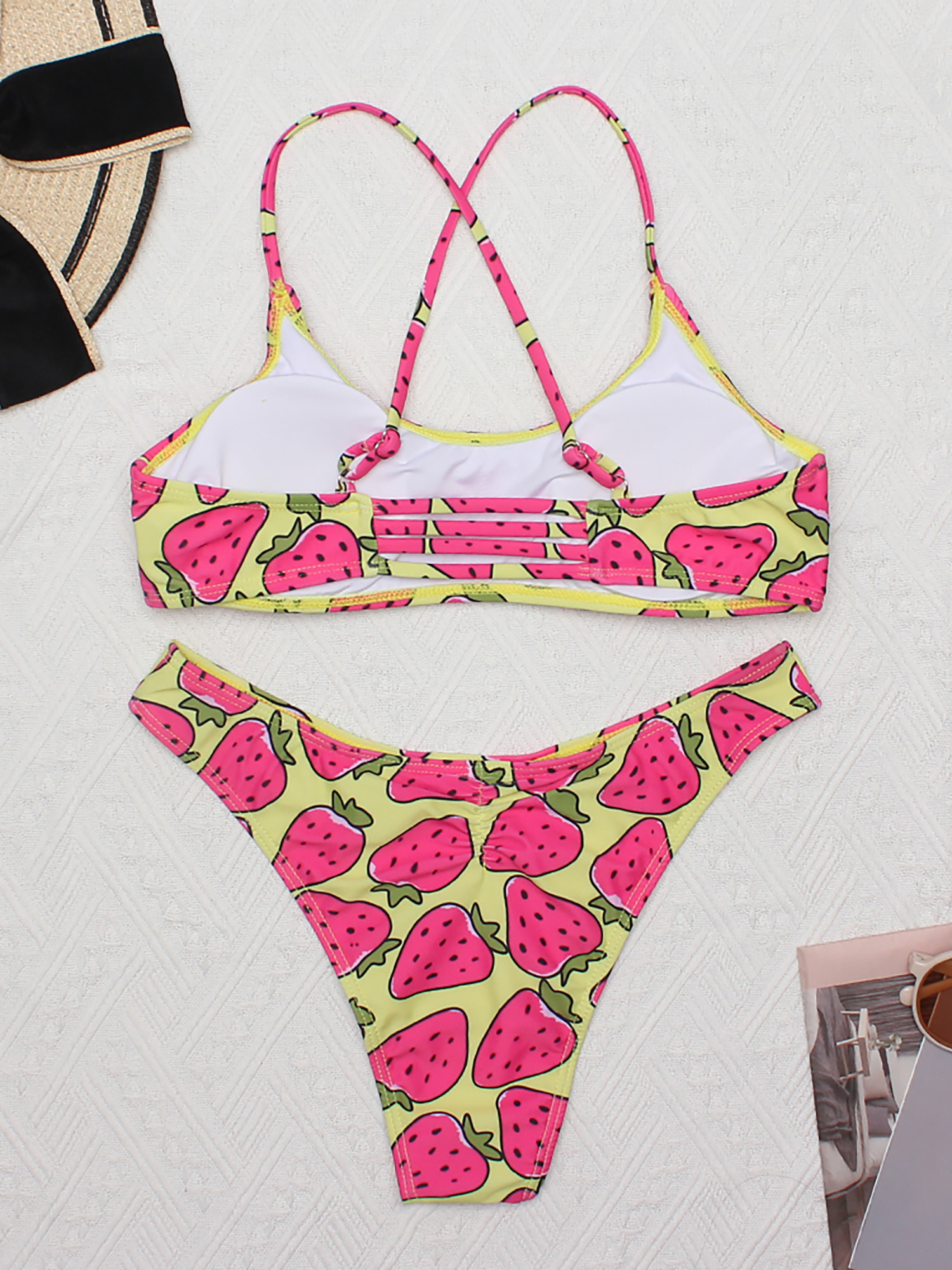 2 Pezzi Bikini Ragazze Carino Fragola Spiaggia Costume Bagno - Temu Italy