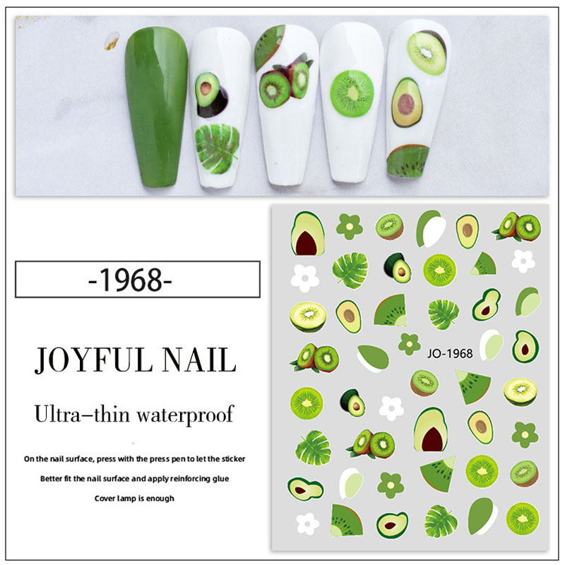 nail stickers 6 sheet nail art summer nail decals for woman kids girls cute and lovely nail stickers details 6