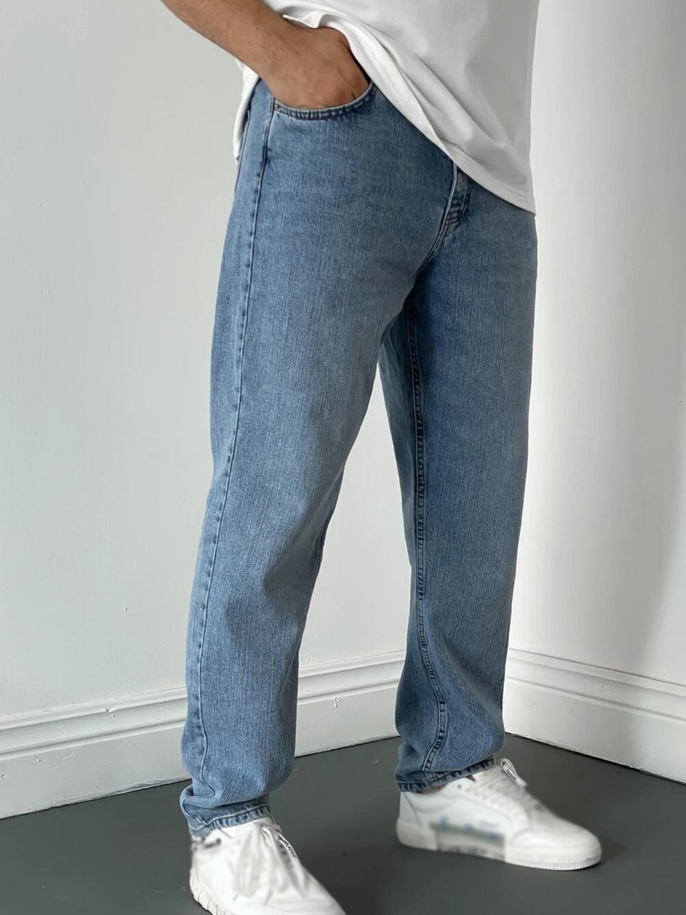 Men's Straight Jeans - Temu