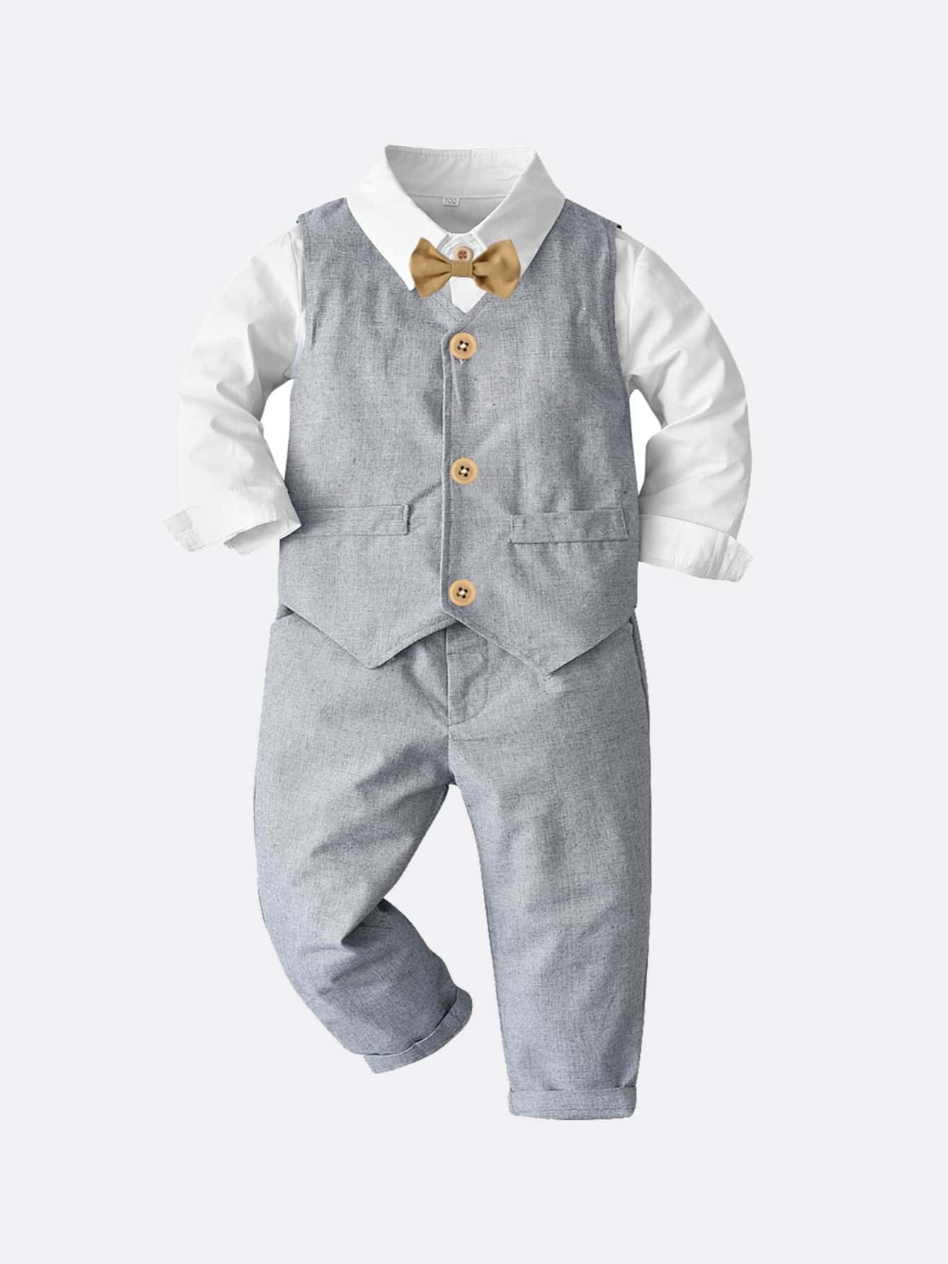 Baby Boys Gentleman Outfit Formal Suit Long Sleeve Clothes Set | Save ...