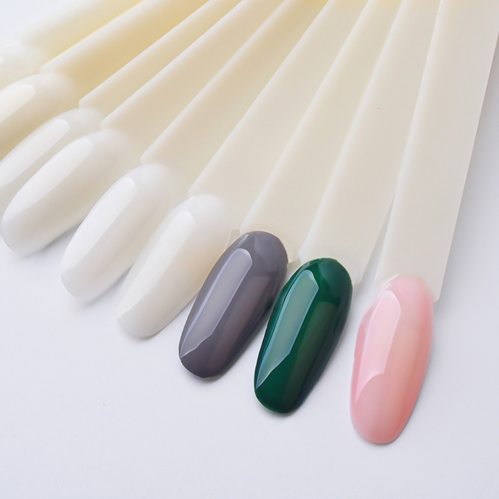 50 Stück Transparente Nagelmusterstifte Mit Ring – Übungsstäbe Für Nageldesign Und Farbdisplay