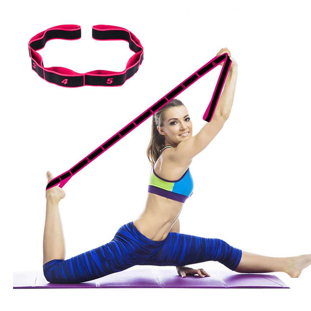Yoga Stretch Strap - 10 Loops Stretching Strap, Multi-Grip Stretch Band,  Fitness Pilates Stretching Belt, for Athlete Dancer Cheerleader Gymnast  Runner Training