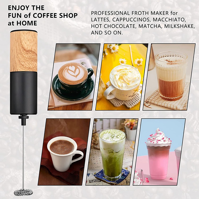 Handheld Milk Frother And Drink Mixer, Electric Stainless Steel Foam Blender  Accessories - Hand Held Foamer Whisk Wand For Making Coffee, Matcha, Latt
