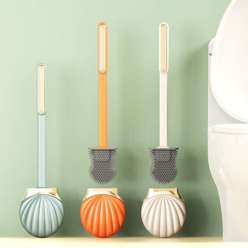 Creative Long Handle Toilet Bowl Brush With Holder Home - Temu