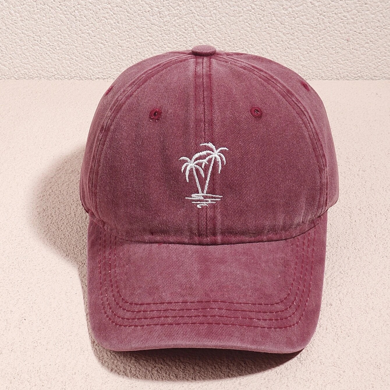 Embroidered Coconut Washed Baseball Cap