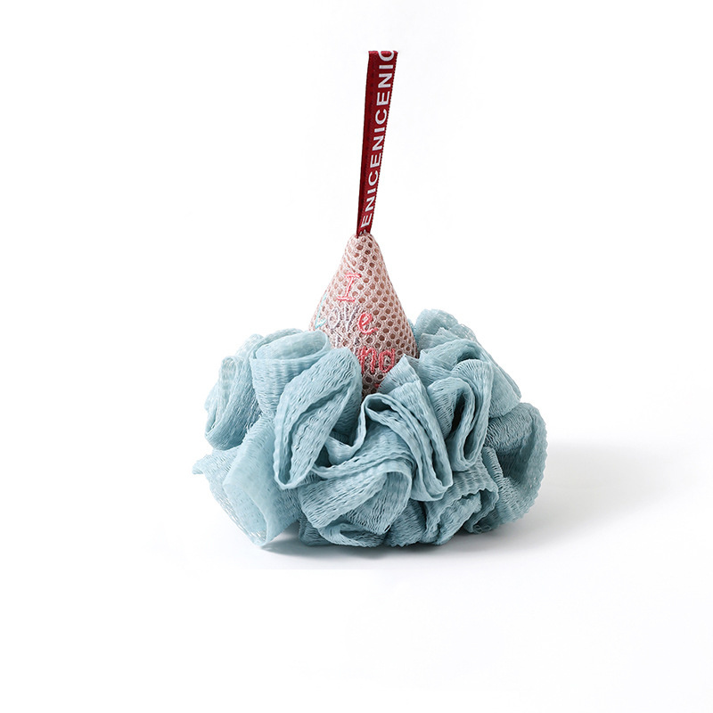 Spugna da bagno e doccia, esfoliante con sfera da bagno ai fiori, spugna  per pouf luffa da bagno per il bagno, per adulti, riutilizzabile