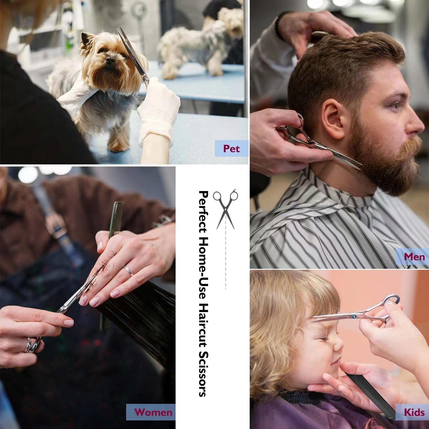 Barber Hair Shears Cutting Scissors Salon Hairdressing Razor, Hair Shears  for Women and Men