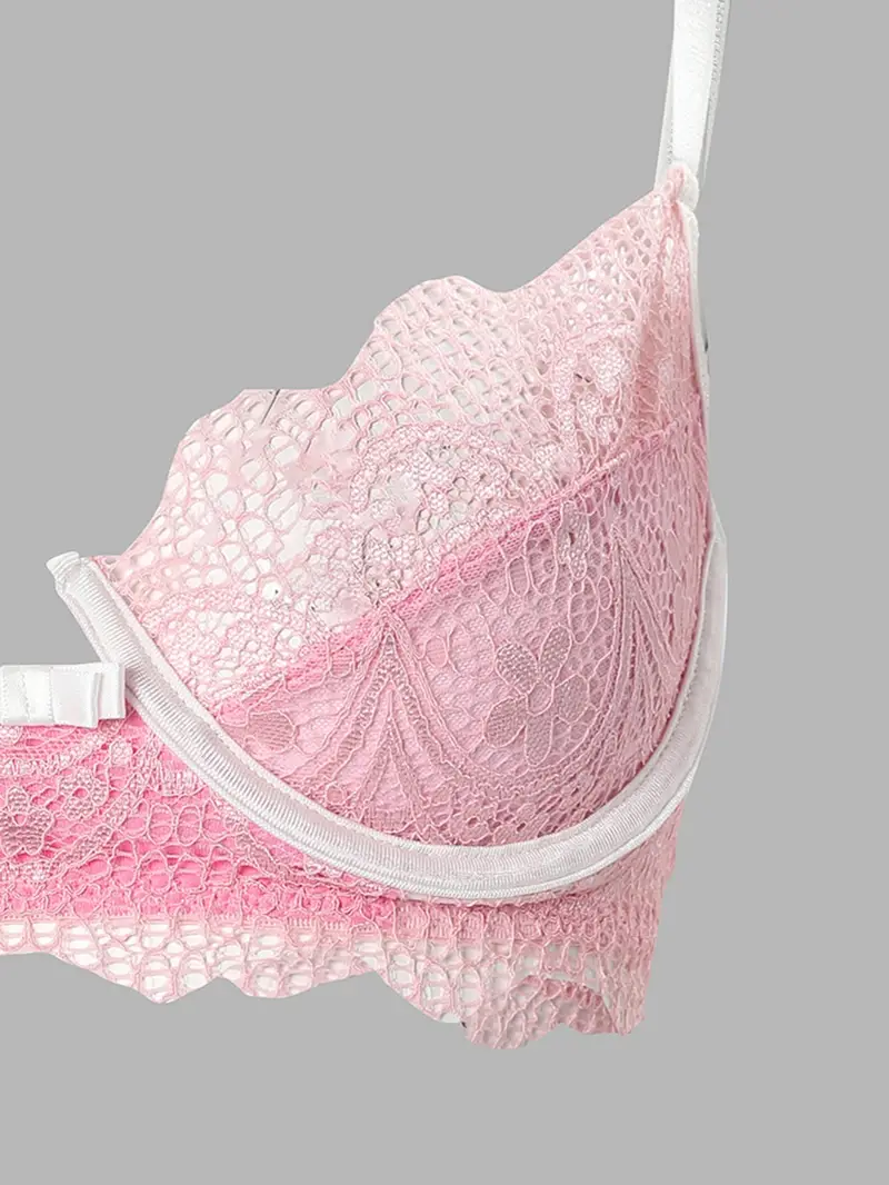 womens lace push up bra panty lingerie set details 3