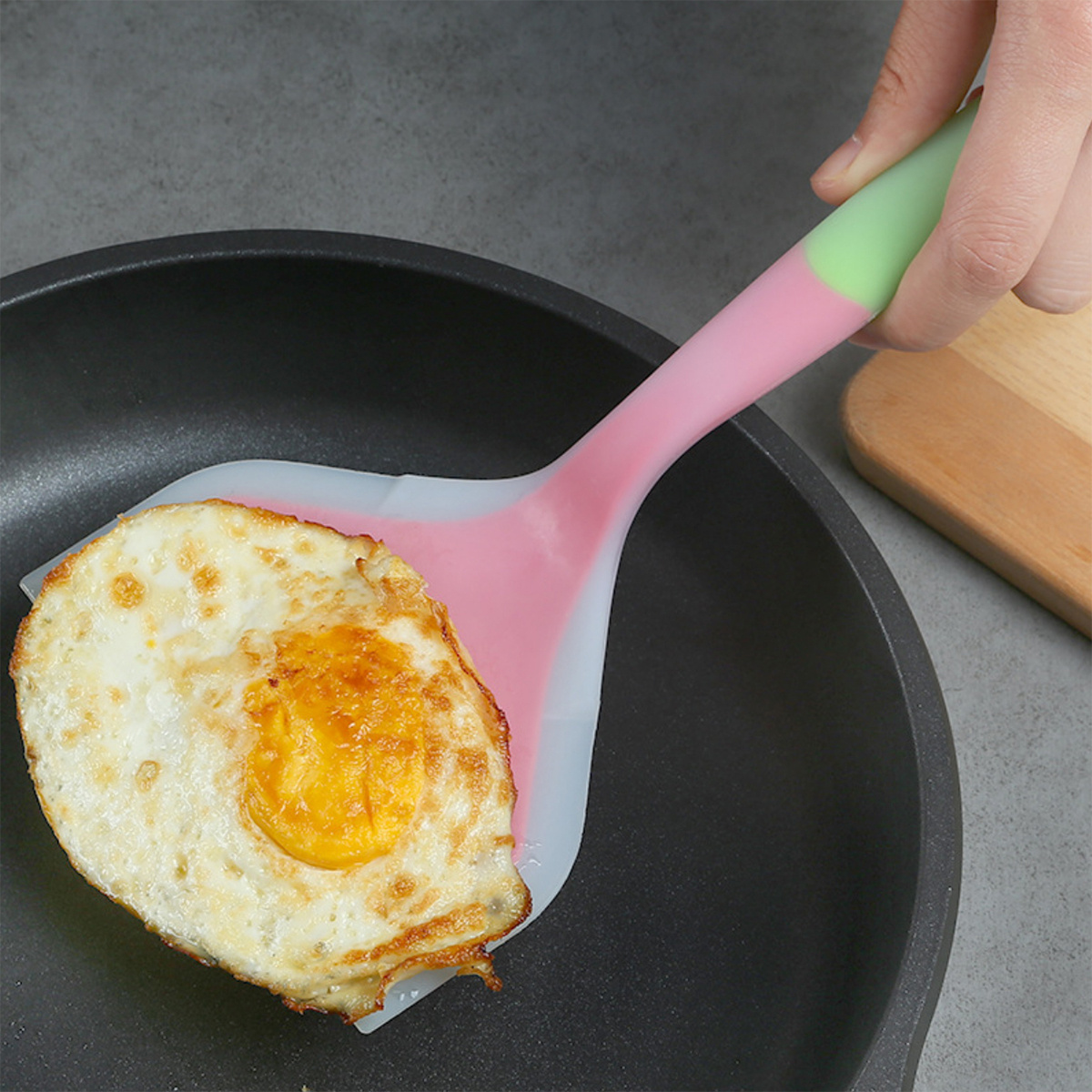 Non stick Silicone Spatula Eggs Fish Pancakes Steak Heat Temu