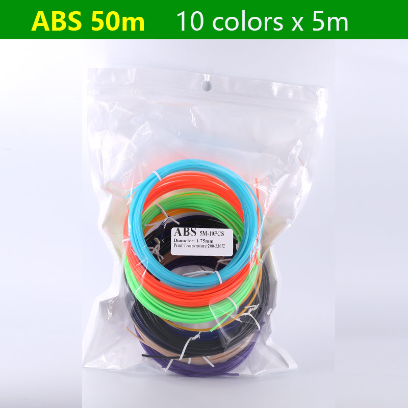 ABS PLA Filament 3D Pen Filament Refills 1.75mm 10 Colors Print Filament