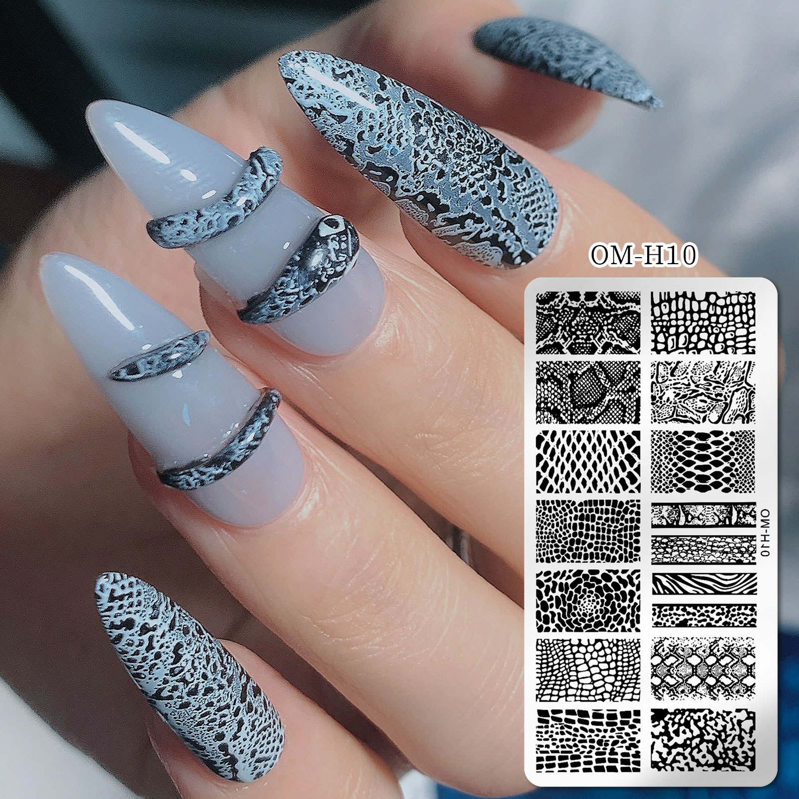 / Nail Stamping Plates Nail Polish Template Flower Geometry Manicure Stenci