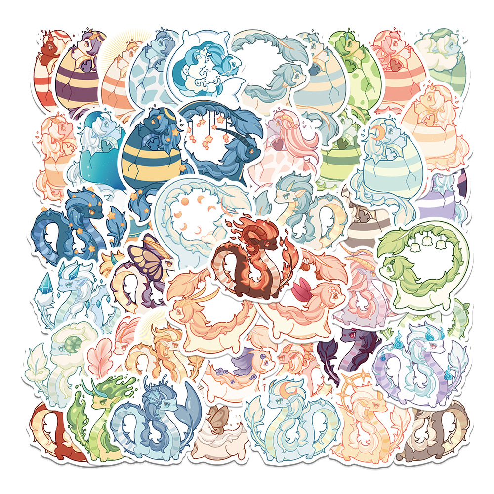 Baby Dragon Sticker Sheet, Cute Dragon Stickers, Fantasy Stickers