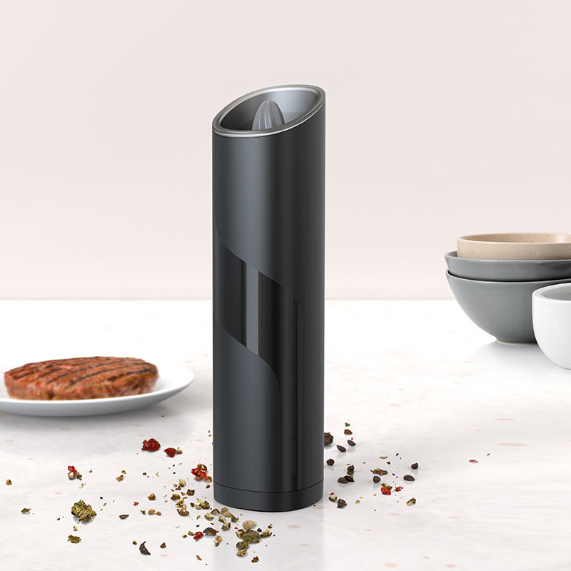Electric Salt or Pepper Grinder, Battery Operated Gravity Pepper Grinder  with Light Switch Button, Automatic Pepper