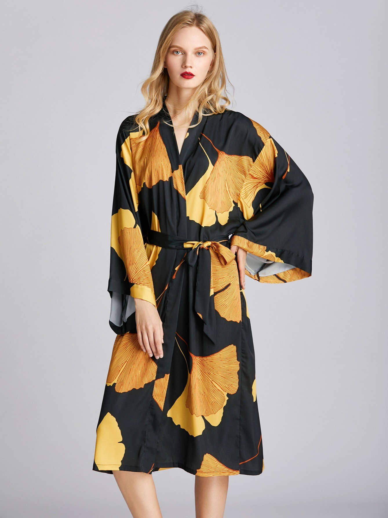 Kimono Robes Women Long Satin Robe Floral Robes Kimonos - Temu Mexico